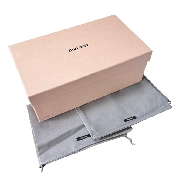 Vintage Miu Miu Sandals Sz.10 Pink Blush Crystal Embellished Bow Flats Designer - Picture 10 of 11